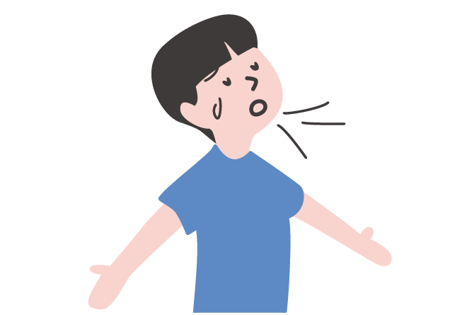 呼吸がしづらくなるイメージ画像